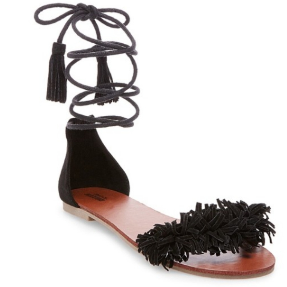 (NWOB) MOSSIMO | Womens Tie Up Fringe Detail Sandal